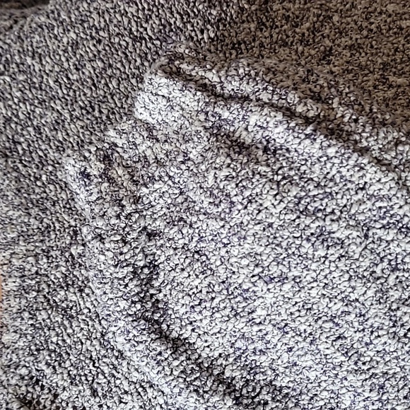 LOFT GRAY MARBLED COTTON PULLOVER CREWNECK SWEATER - Picture 7 of 12